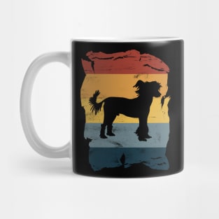 Chinese Crested Distressed Vintage Retro Silhouette Mug